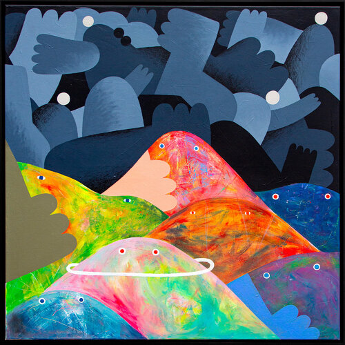 CONNECTED 2 (collab w. ZLISM) van Tommy Knuts, Schilderij te koop op Singulart