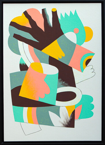 COMPOSITION 2-07 van Tommy Knuts, Werk op papier te koop op Singulart