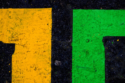 Road Art #5 Yellow Green Marius Grose