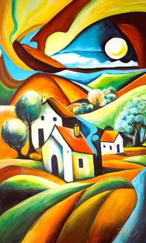 New moon de Denis Mihai, Pintura a la venta en Singulart