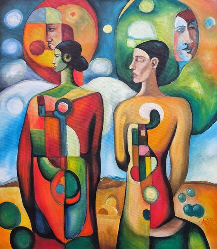 Parallel universe van Denis Mihai, Schilderij te koop op Singulart