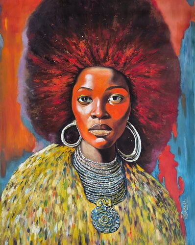 African girl van Denis Mihai, Schilderij te koop op Singulart