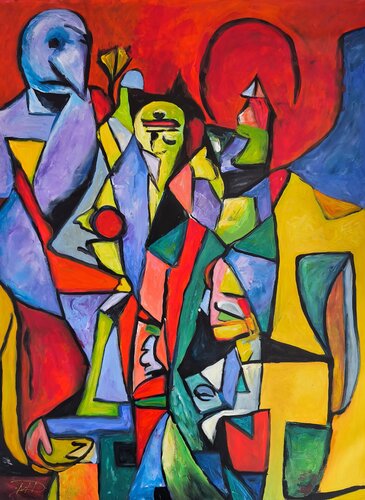 Circus vibes van Denis Mihai, Schilderij te koop op Singulart