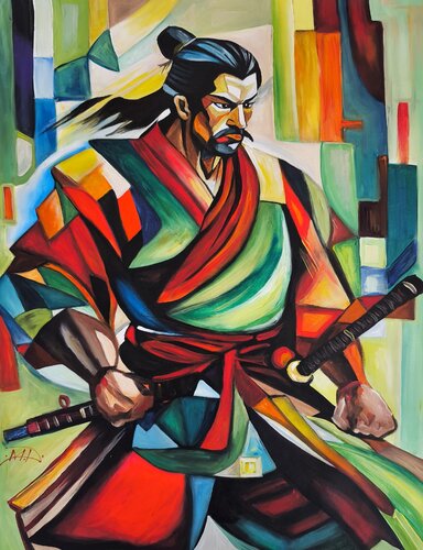 The samurai van Denis Mihai, Schilderij te koop op Singulart