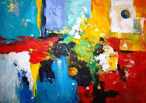 Middle red van Denis Mihai, Schilderij te koop op Singulart