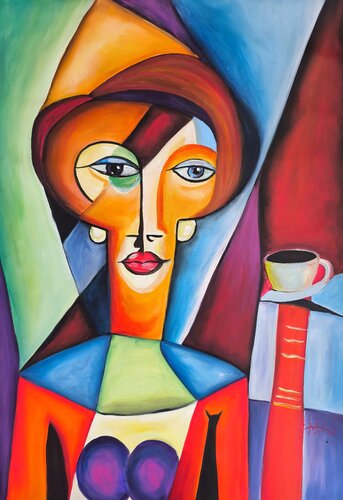 Morning coffe van Denis Mihai, Schilderij te koop op Singulart
