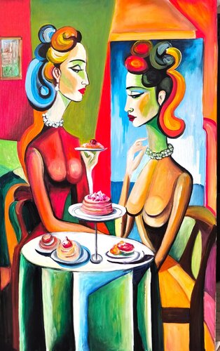 For a cake van Denis Mihai, Schilderij te koop op Singulart