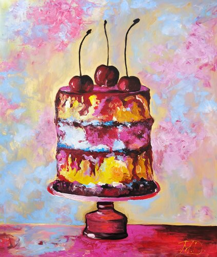Cherry tortelino van Denis Mihai, Schilderij te koop op Singulart