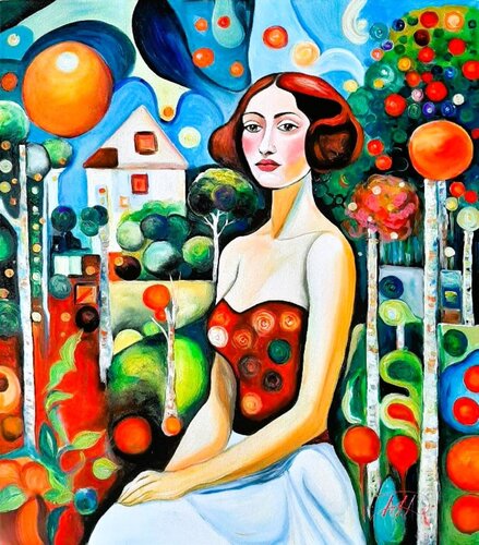 Dream garden van Denis Mihai, Schilderij te koop op Singulart