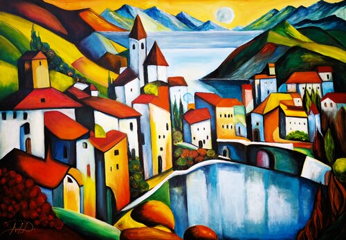 Austrian village van Denis Mihai, Schilderij te koop op Singulart