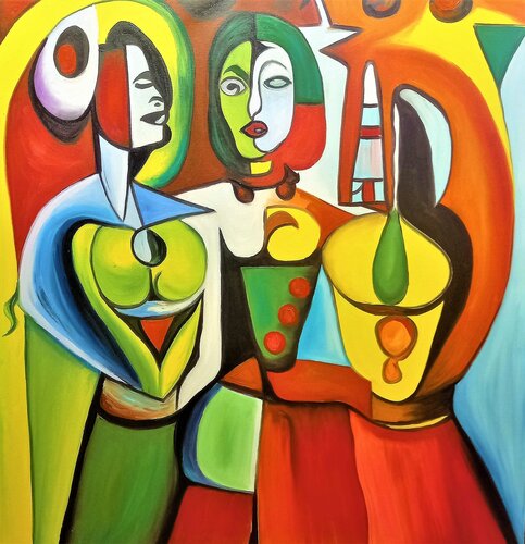 Gossip van Denis Mihai, Schilderij te koop op Singulart