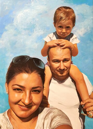 We are family-family portrait van Denis Mihai, Schilderij te koop op Singulart