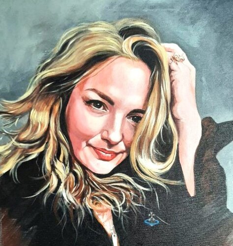 Elegant lady-portrait of an elegant lady van Denis Mihai, Schilderij te koop op Singulart