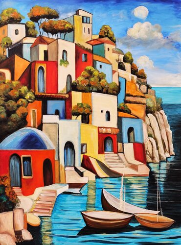 Cote D'azur-mon amour nr.2 van Denis Mihai, Schilderij te koop op Singulart