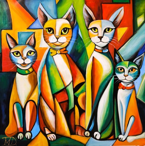 Happy Family van Denis Mihai, Schilderij te koop op Singulart