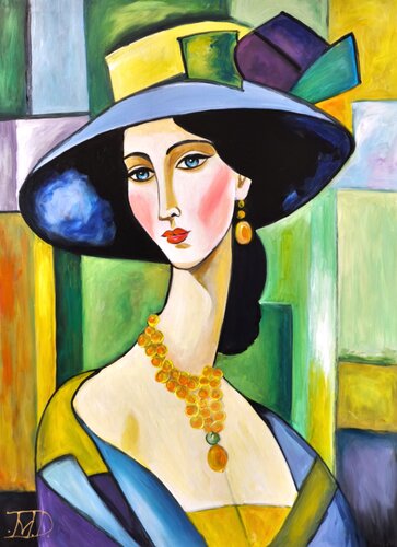 Amber necklage van Denis Mihai, Schilderij te koop op Singulart