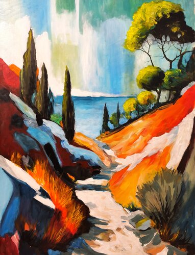 Cote D'Azur nr.4 van Denis Mihai, Schilderij te koop op Singulart
