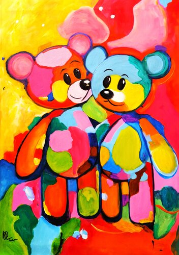 Happy Teddy Bears von Denis Mihai, Malerei kaufen auf Singulart