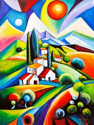 Red Sun van Denis Mihai, Schilderij te koop op Singulart