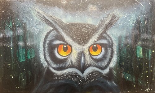 Eyes of the Night von Ann-Christin Brune, Malerei kaufen auf Singulart