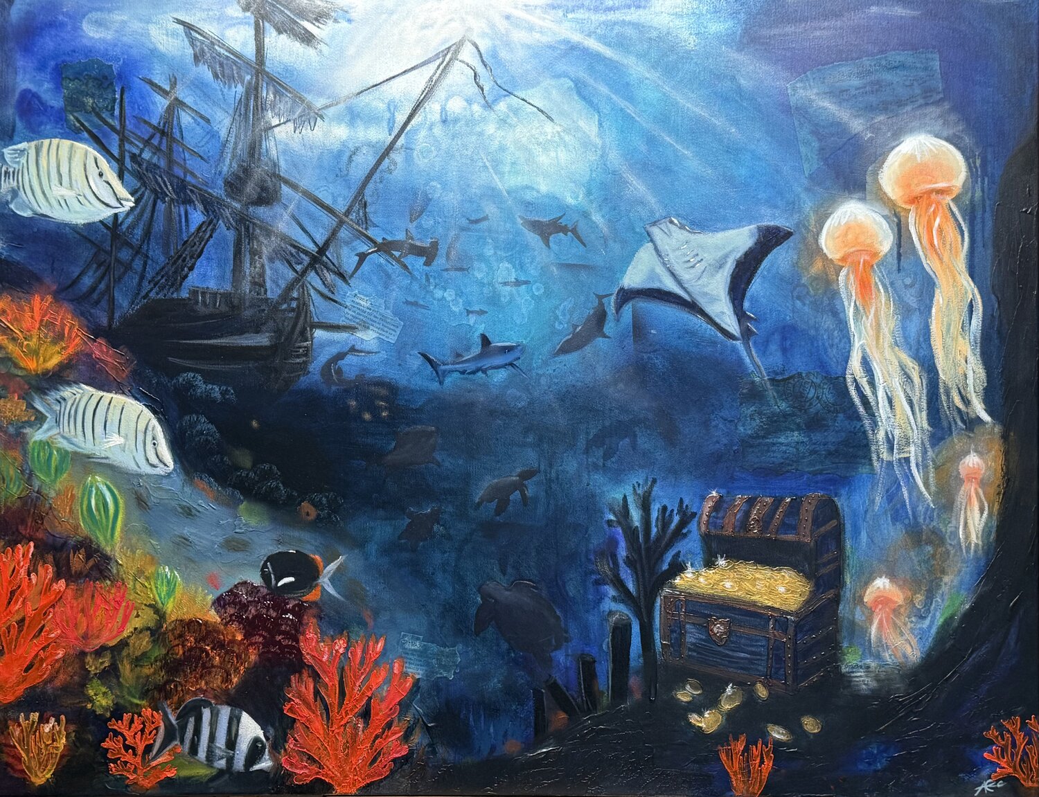Treasure of the Past Ann-Christin Brune Originalgemälde zu verkaufen