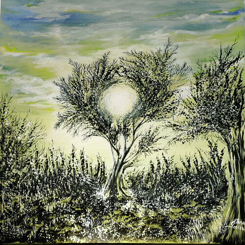 Lemon twilight van Elena Ginsburg, Schilderij te koop op Singulart