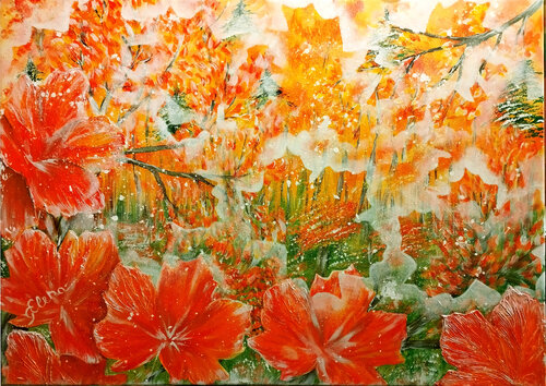 Freezing foliage von Elena Ginsburg, Malerei kaufen auf Singulart
