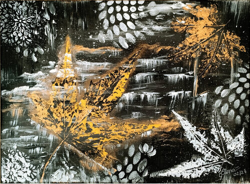 Winter Night di Elena Ginsburg, Pittura in vendita su Singulart