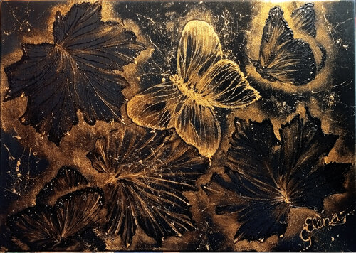 Night leaf fall di Elena Ginsburg, Pittura in vendita su Singulart