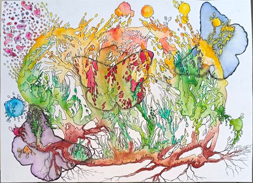 Splash of Life van Elena Ginsburg, Schilderij te koop op Singulart