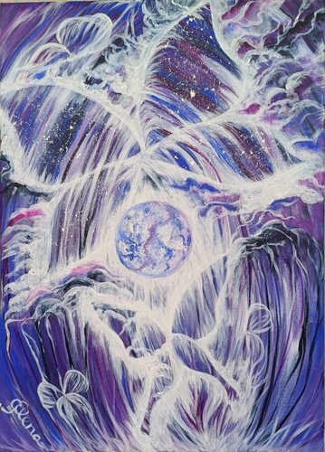 The Moment the Moon Was Born von Elena Ginsburg, Malerei kaufen auf Singulart