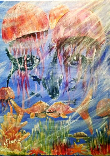 Deep-sea obsession von Elena Ginsburg, Malerei kaufen auf Singulart