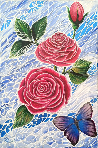 Revival of Life in Ornament von Elena Ginsburg, Malerei kaufen auf Singulart