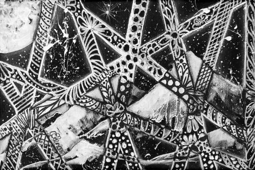 Cosmic landscape von Elena Ginsburg, Malerei kaufen auf Singulart