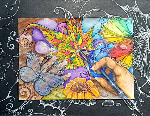 Between breath and line van Elena Ginsburg, Schilderij te koop op Singulart