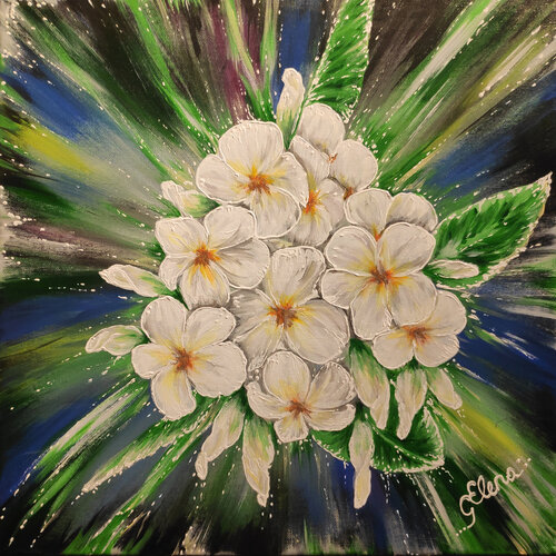 Floral aurora von Elena Ginsburg, Malerei kaufen auf Singulart