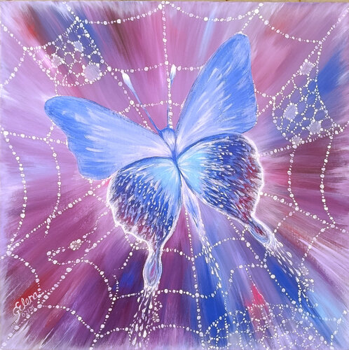 Space and time traveler di Elena Ginsburg, Pittura in vendita su Singulart