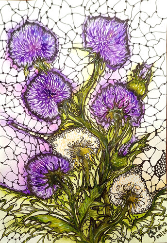 Thistles Trap von Elena Ginsburg, Malerei kaufen auf Singulart