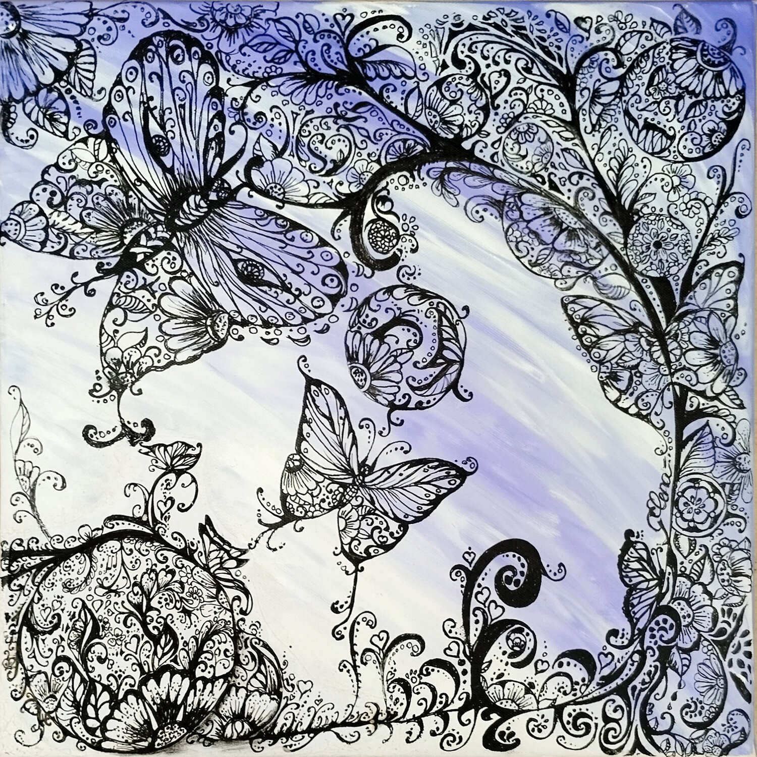 Tree of Life – Paradise Elena Ginsburg Originalgemälde zu verkaufen