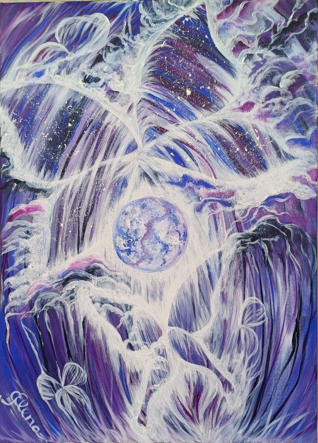 The Moment the Moon Was Born Elena Ginsburg Originalgemälde zu verkaufen