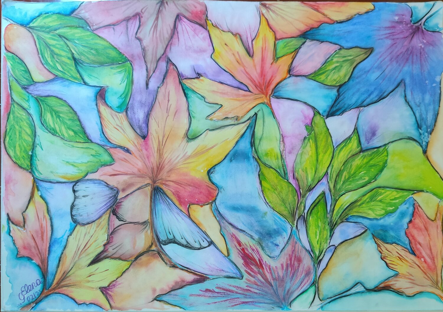 Foliage carpet Elena Ginsburg Peinture originale à vendre