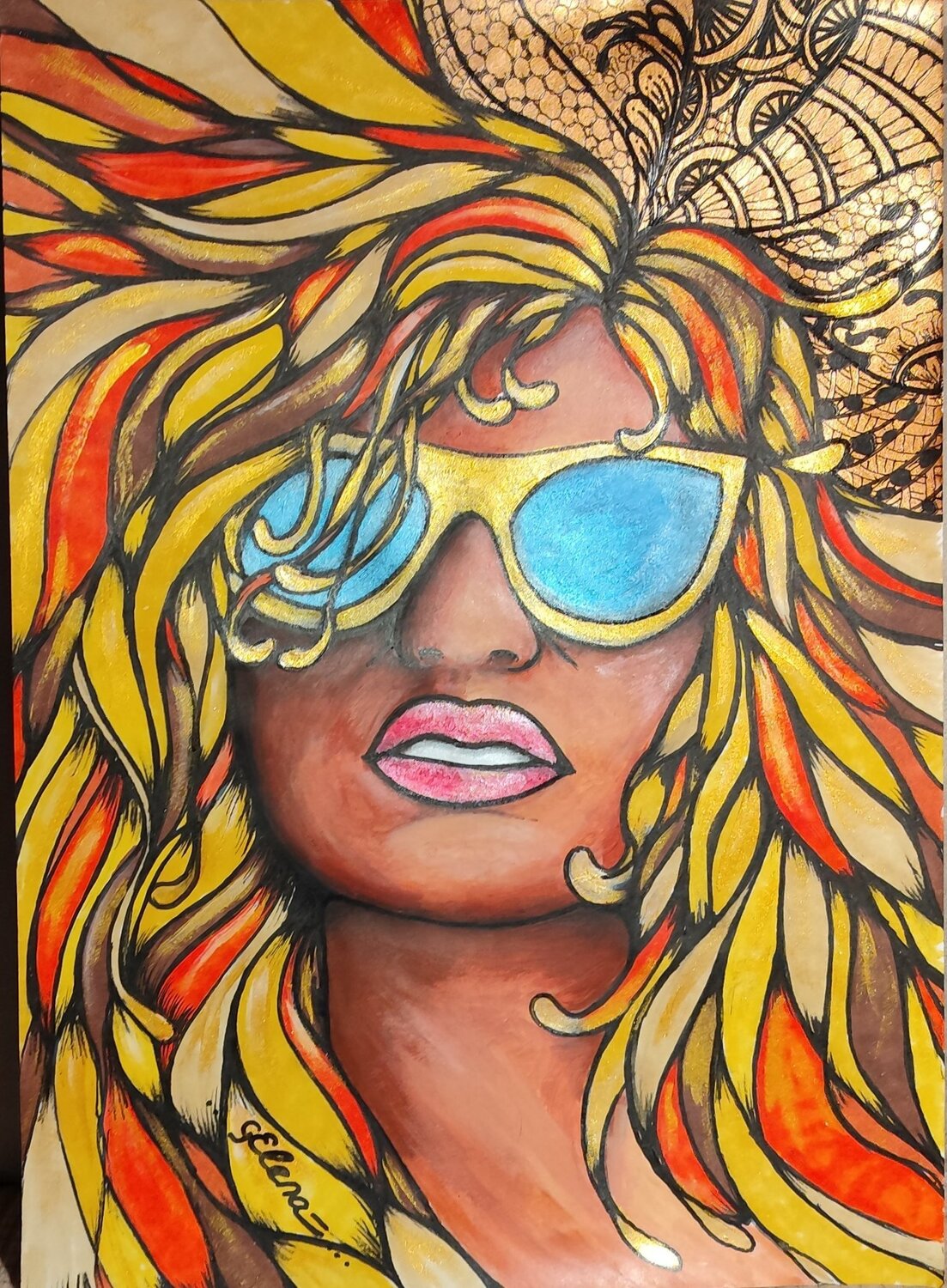 Twentieth century fox Elena Ginsburg Original painting for sale