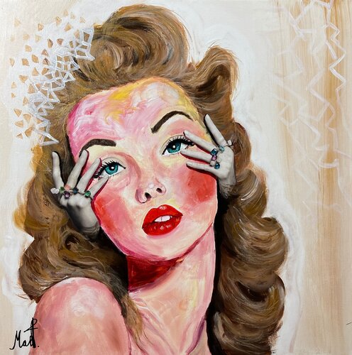Marylin Monroe Between Glances van Maximilian Füßl, Schilderij te koop op Singulart