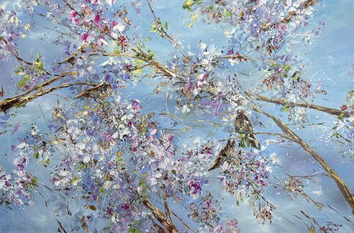 Blooming Branches by Diana Malivani, Painting for Sale on Singulart