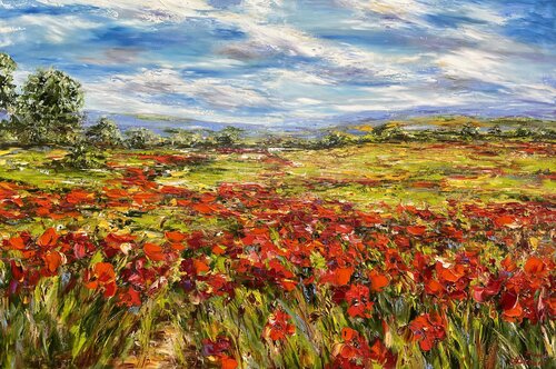 Poppies di Diana Malivani, Pittura in vendita su Singulart