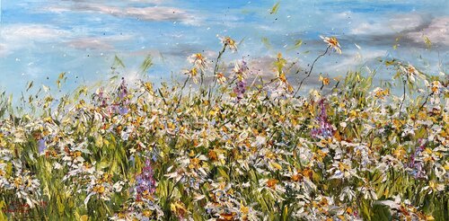Champ de camomille von Diana Malivani, Malerei kaufen auf Singulart
