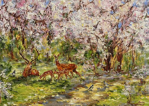 First Flowers di Diana Malivani, Pittura in vendita su Singulart