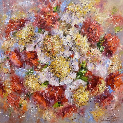 Quand les fleurs chantent di Diana Malivani, Pittura in vendita su Singulart