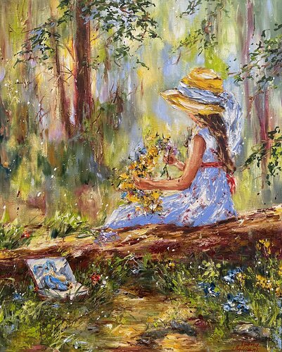 Walk in the Forest van Diana Malivani, Schilderij te koop op Singulart