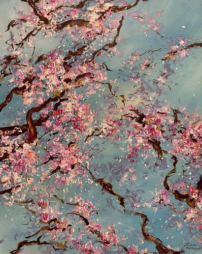 Sakura in Blossom di Diana Malivani, Pittura in vendita su Singulart